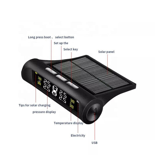 Solar Power Car External TPMS – Digital Tire Pressure Monitoring System