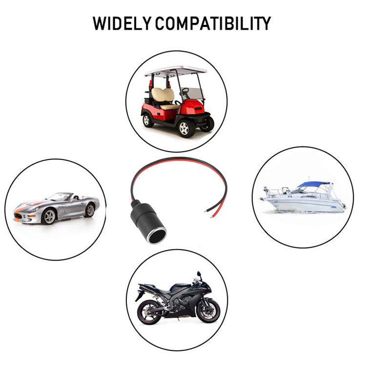 Car Charging Cigarette Lighter Female Socket Power Cord