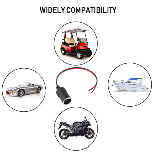 Car Charging Cigarette Lighter Female Socket Power Cord