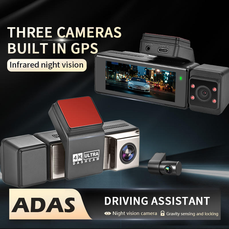 Three Cameras Channels F4K+In1080P+Rear1080P